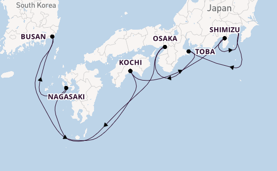 Japan from Yokohama (Tokyo), Japan with the Diamond Princess