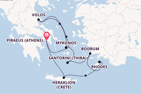 Eastern Mediterranean from Piraeus (Athens), Greece with the Norwegian Viva