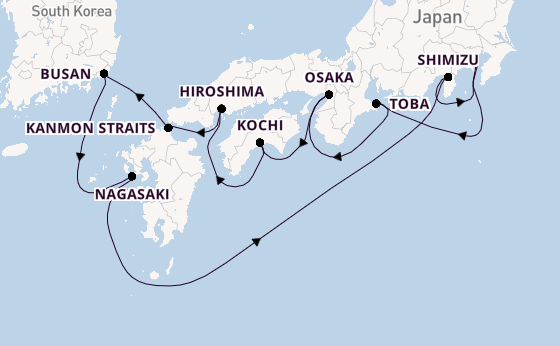 Japan from Yokohama (Tokyo), Japan with the Diamond Princess