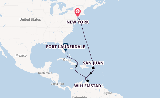 Caribbean vanaf New York, Verenigde Staten met de Coral Princess