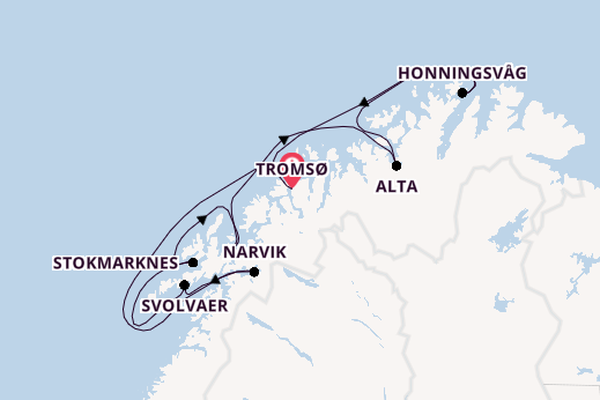 Norwegen ab Tromsø, Norwegen auf der MS Trollfjord