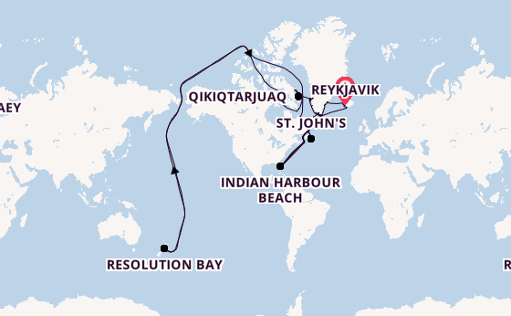 Round-the-World Trip from Reykjavik, Iceland with the Seabourn Venture
