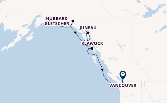 Alaska ab Whittier, Alaska auf der Seven Seas Explorer