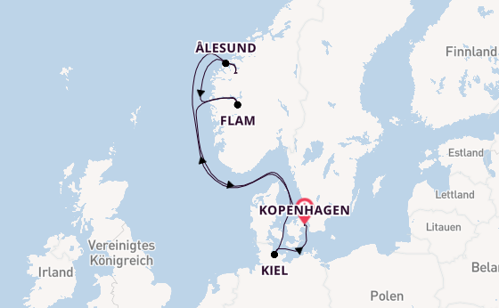 Norwegen ab Deutschland auf der MSC Euribia