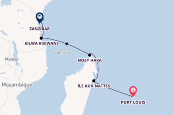 Vaar met de Le Champlain naar Zanzibar