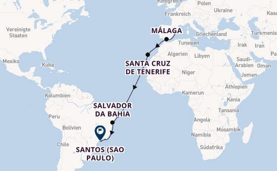 Transatlantik ab Barcelona, Spanien auf der MSC Virtuosa