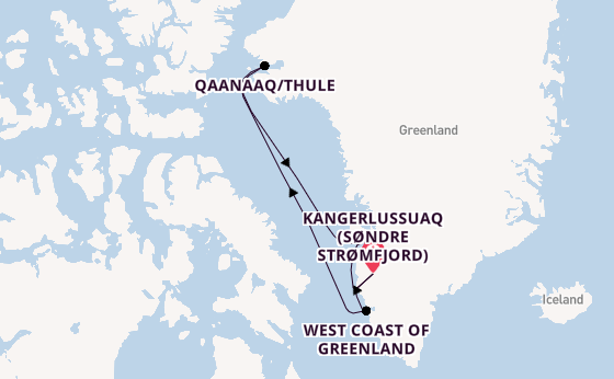 Arctic from Kangerlussuaq (Søndre Strømfjord), Greenland with the HANSEATIC inspiration