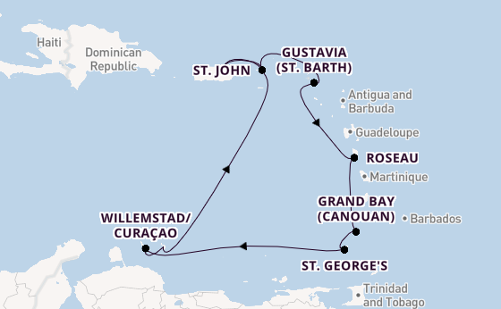 Caribbean from San Juan, Puerto Rico with the Silver Dawn