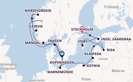 Norwegen ab Stockholm, Schweden auf der Explora V