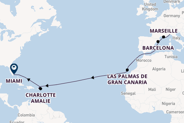 Transatlantic & Repositioning from Genoa, Italy with the MSC Grandiosa