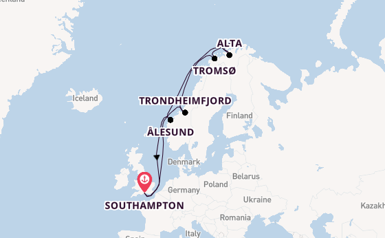 Norway from Southampton, England with the Majestic Princess