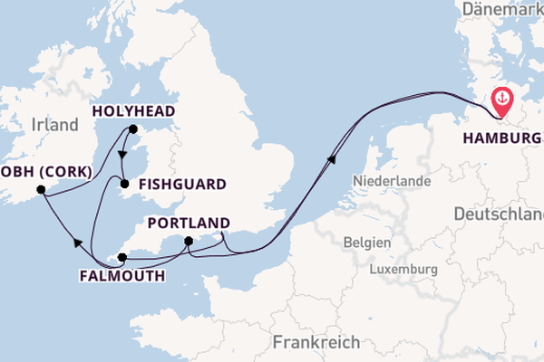 Britische Inseln ab Hamburg auf AIDAsol