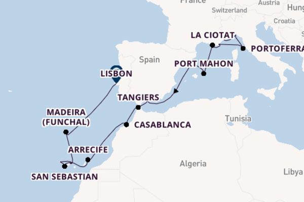 Cruise with Seabourn from Monte Carlo to Lisbon