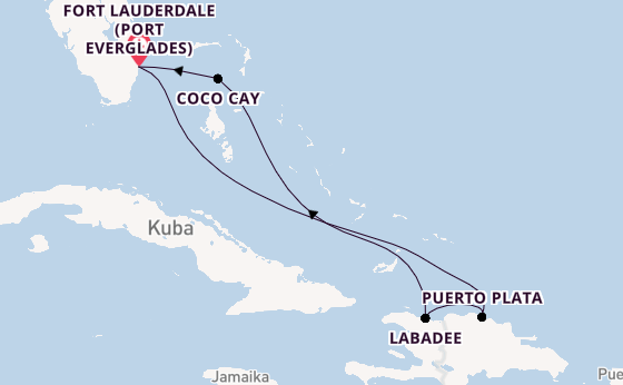 Karibik ab Fort Lauderdale (Port Everglades), USA auf der Explorer of the Seas