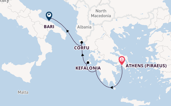 Eastern Mediterranean from Athens (Piraeus), Greece with the MSC Orchestra 