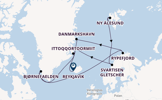 Arktis ab Longyearbyen, Norwegen auf der MS Fram