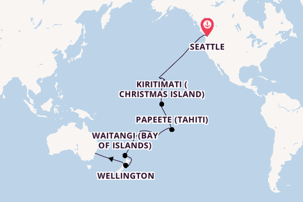 Westerdam – spektakuläre Pazifik-Route: Hawaii, Südsee & Neuseeland inkl. Seattle & Sydney