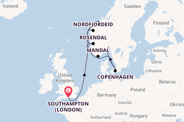 Norway from Southampton, England with the Insignia