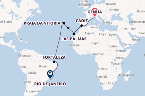 19daagse cruise naar Las Palmas