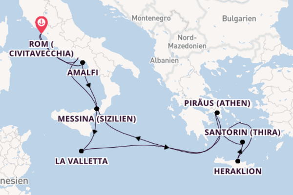 13 Tage Mittelmeer Kreuzfahrt
