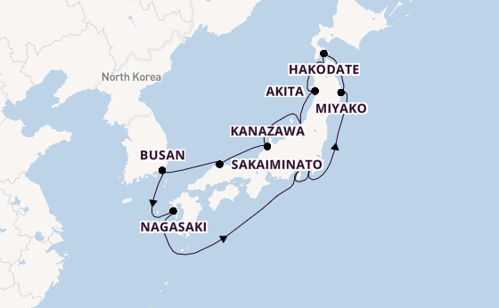 Japan vanaf Tokio, Japan met de Sapphire Princess