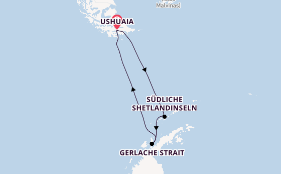 Patagonien ab Ushuaia, Argentinien auf der MS Fridtjof Nansen