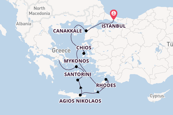 Eastern Mediterranean from Istanbul, Turkey with the Azamara Journey