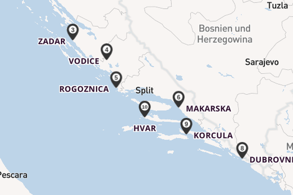 Kroatien ab Trogir, Kroatien auf der LIBERTY 