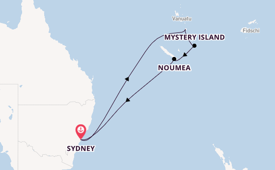 Südsee ab Sydney auf der Anthem of the Seas