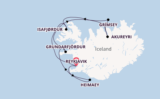 Arctica vanaf Reykjavik, IJsland met de L'Austral