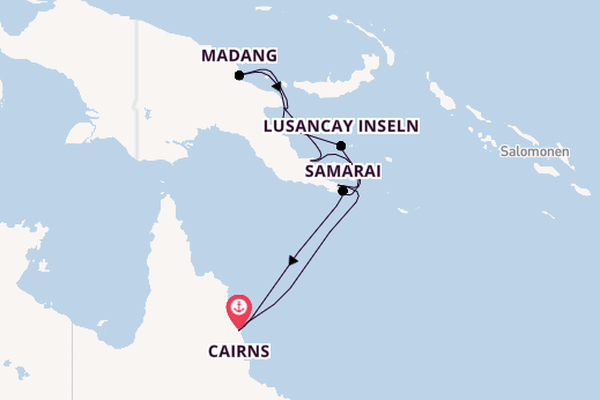 Australien ab Cairns, Australien auf der Le Jacques Cartier