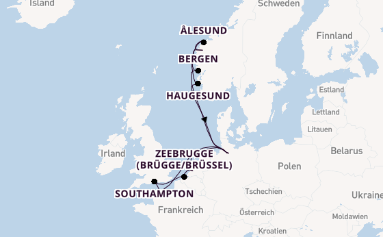 Norwegen ab Hamburg auf AIDAperla