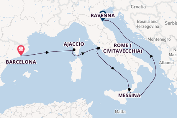 Western Mediterranean from Barcelona, Spain with the Explorer of the Seas