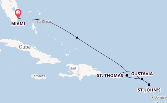 Caribbean vanaf Miami, Verenigde Staten met de Allura