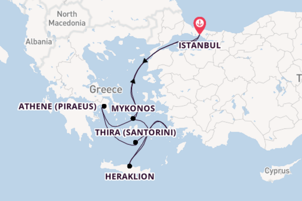 Bezoek Thira (Santorini) met Costa Cruises