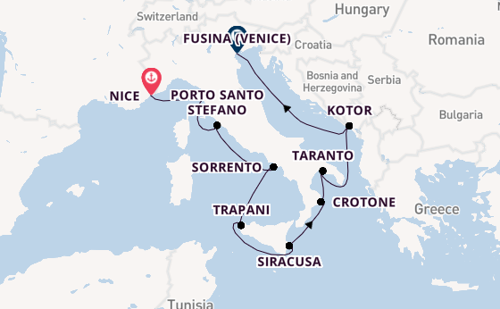 Western Mediterranean from Nice, France with the Azamara Onward