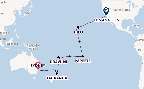 Transpacific from Sydney, Australia with the Crown Princess