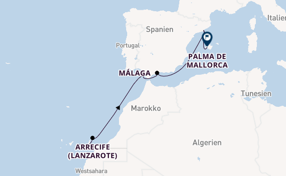AIDAcosma - Sonnenkurs Richtung Mittelmeer: Von Gran Canaria nach Mallorca