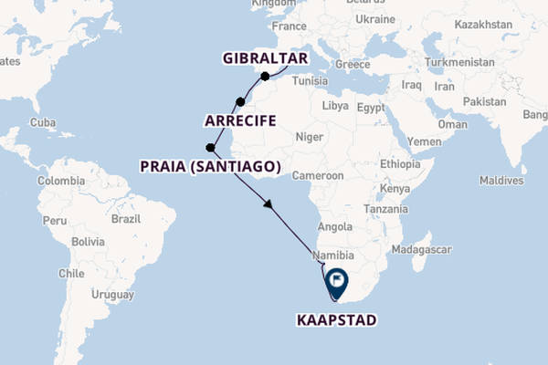Westelijke Middellandse Zee vanaf Palma de Mallorca, Mallorca, Spanje met de Mein Schiff 6