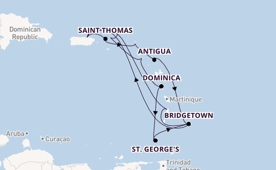Caribbean from San Juan, Puerto Rico with the Emerald Princess