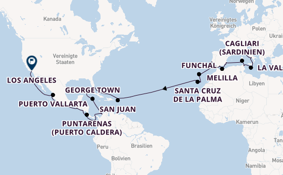 Transatlantik ab Civitavecchia (Rom), Italien auf der Sonata (Oceania)