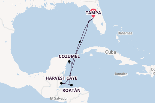 Westelijke Caraïben vanaf Tampa, Verenigde Staten met de Norwegian Gem
