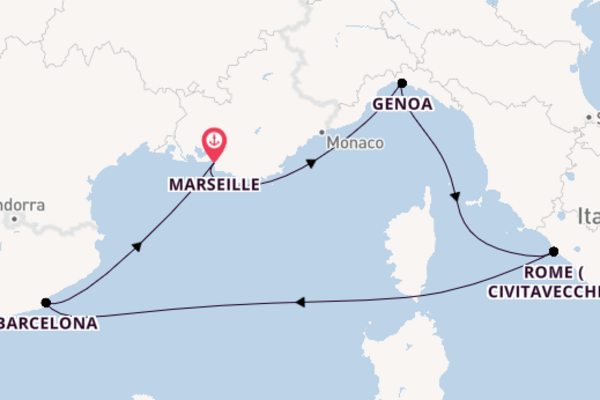 Western Mediterranean From Marseille with the MSC Poesia