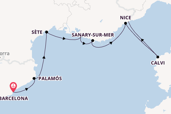 Western Mediterranean from Barcelona, Spain with the Azamara Onward