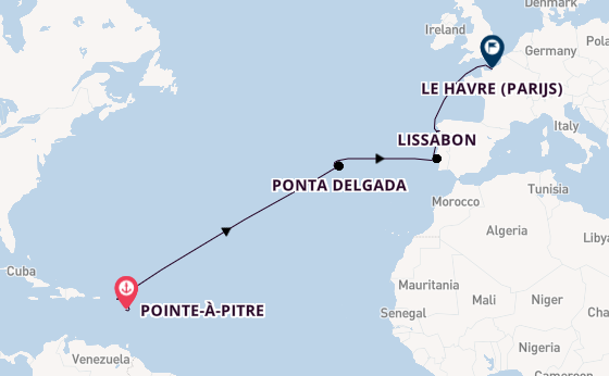 Caribbean vanaf Pointe-à-Pitre, Guadeloupe met de MSC Meraviglia