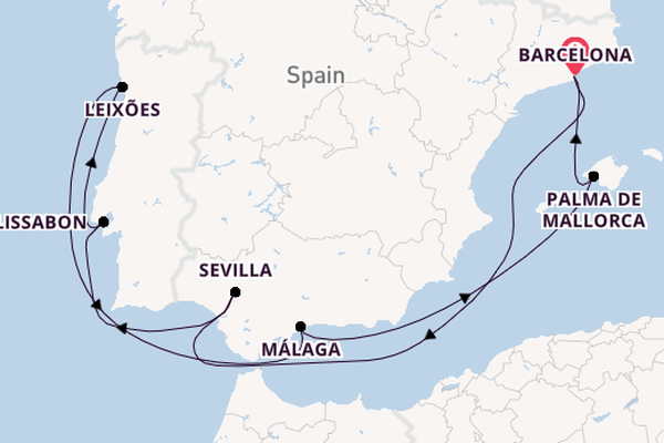 Westelijke Middellandse Zee vanaf Barcelona, Spanje met de Celebrity Equinox