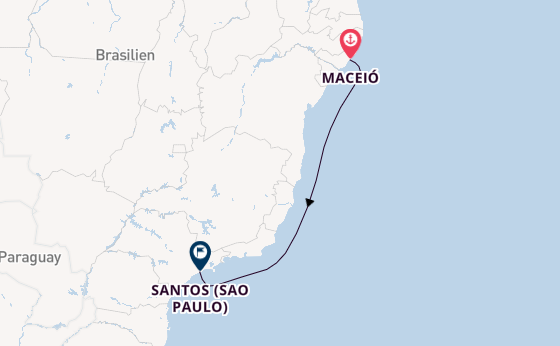 Brasilien ab Maceió, Brasilien auf der MSC Virtuosa