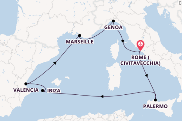 8 day journey on board the MSC Seaside from Rome (Civitavecchia)