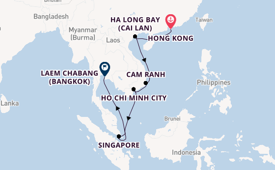 South East Asia from Hong Kong, China with the Seven Seas Explorer