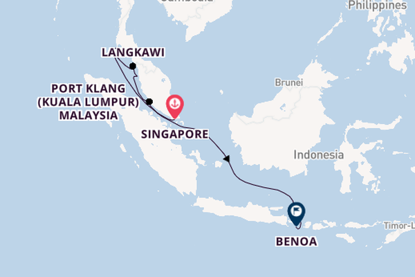 Zuidoost-Azië vanaf Singapore, Singapore met de Celebrity Millennium